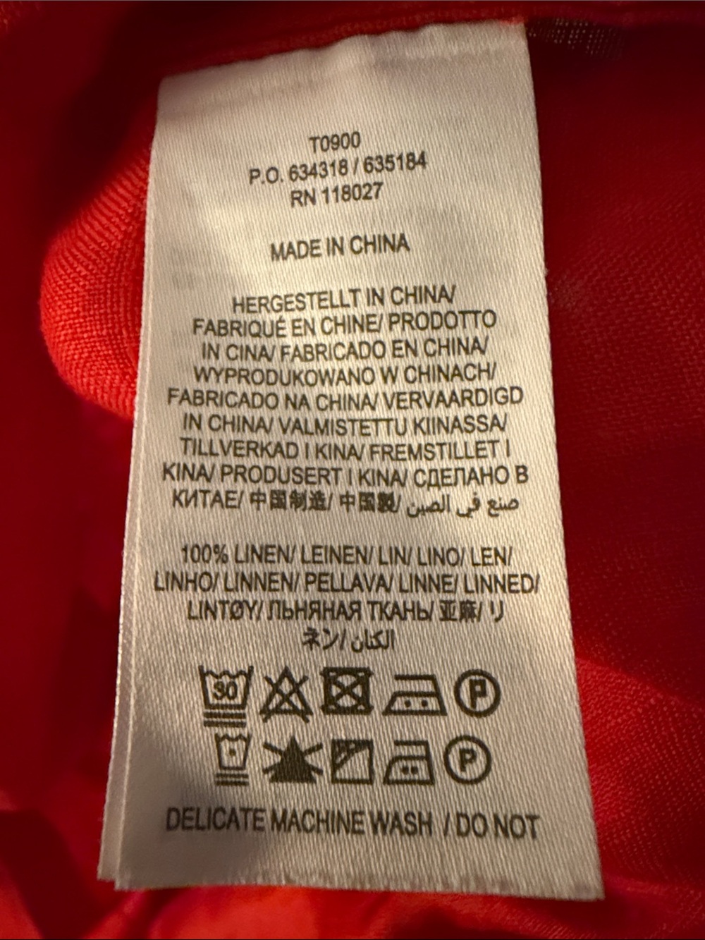 Boden linen Bright Red Button-Front Puff Sleeve Blouse - Picture 5 of 5